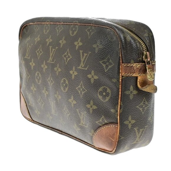 LOUIS VUITTON Compiegne 28 Clutch Hand Bag Monogram Leather Brown M51845 02YH074 - Picture 14 of 16